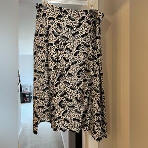 Trashy Diva Ballerina Black and White Bustle 100% Silk Skirt size Large